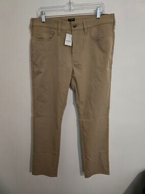 NWT J.crew Slim-fit five-pocket tech pant brushed wheat size 33x30 style CB249.